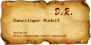 Danczinger Rudolf névjegykártya